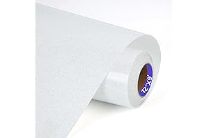 HTVVETUR 12"x9ft Glitter White HTV Vinyl for Shirts