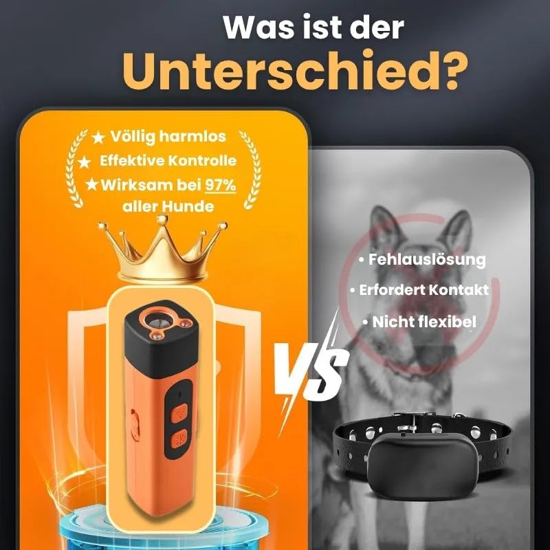 Awlve Dr Pfoten RuheMeister Pro-SchonendesUltraschall -Training Für Ruhiges Zuhause Weniger Stress Und Mehr Harmonie für Hunde jeder Größe und Rasse geeigne