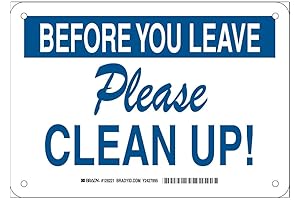 Brady BBP71 Outdoor Cleanup Poster, Before You Leave Please Clean Up