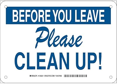 Brady 128221 Maintenance Sign, Legend