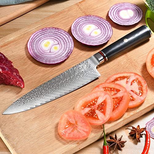WEKIT Chef Knife, 8 Inch kitchen knife Damascus Chef knife Japanese VG