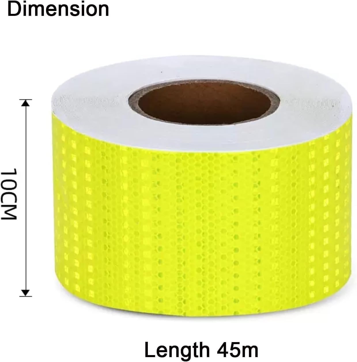 Taśma ostrzegawcza odblaskowa, Taśma ostrzegawcza odblaskowa wielokolorowa 10 cm x 45 m(Bright Yellow)