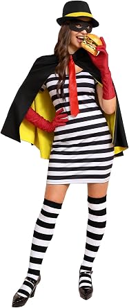 Clarisbelle Womens Halloween Costume Striped Dress