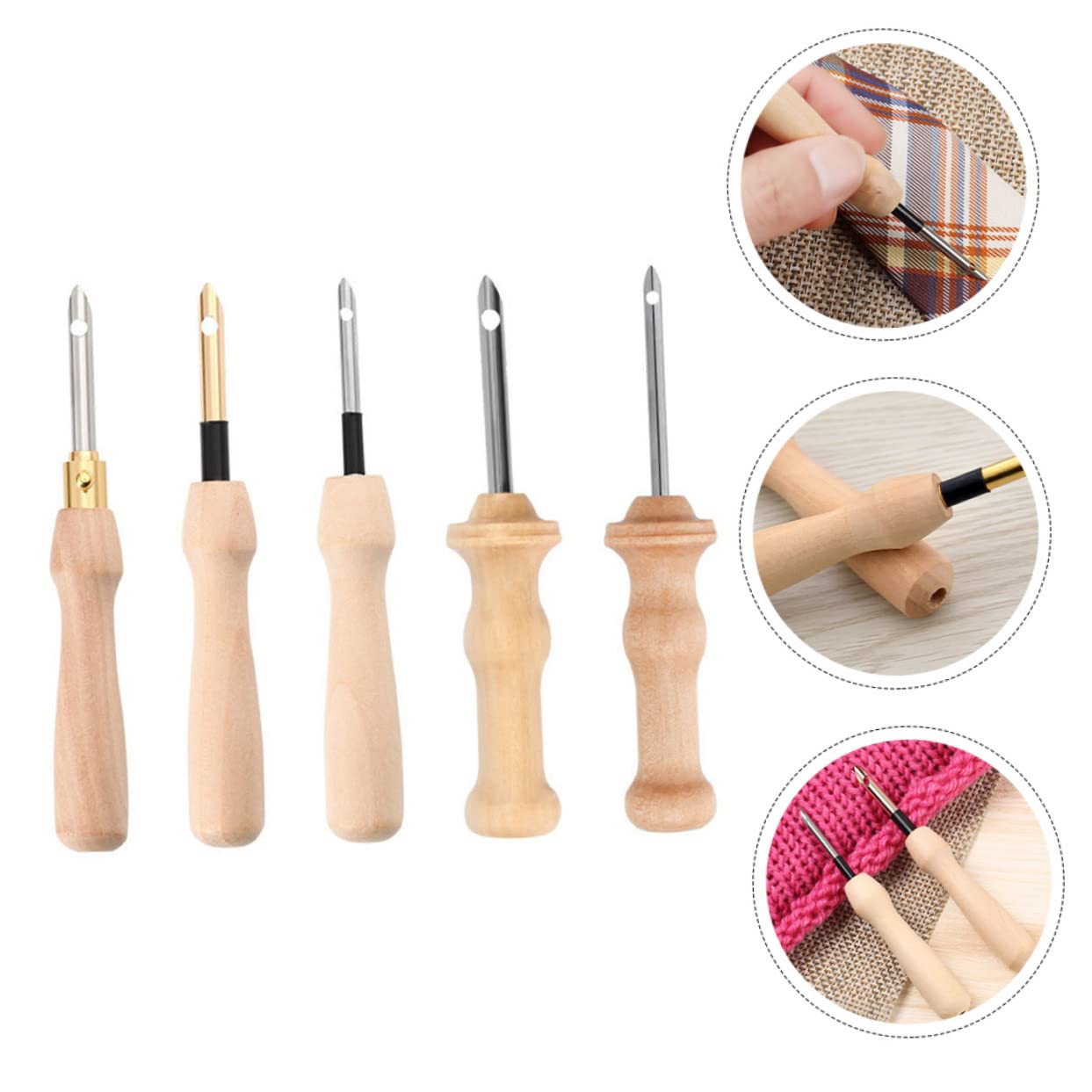 Lurrose 15pièces Aiguilles à Poinçonner Pour Broderie Outils De Couture Et Artisanat Pour Débutants Et Adultes Accessoires Aiguille Poinçon Styles Mixtes