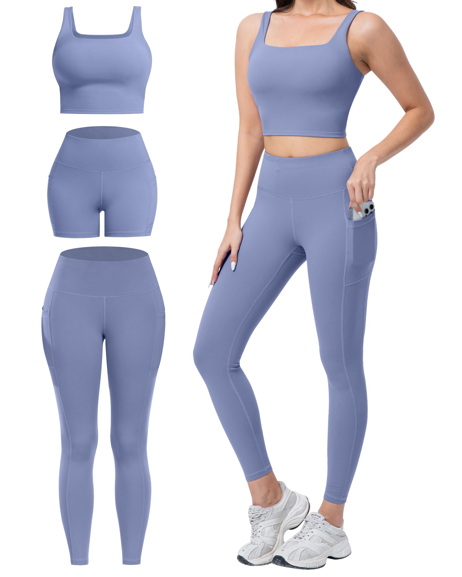 3 Piece Workout Sets for Women