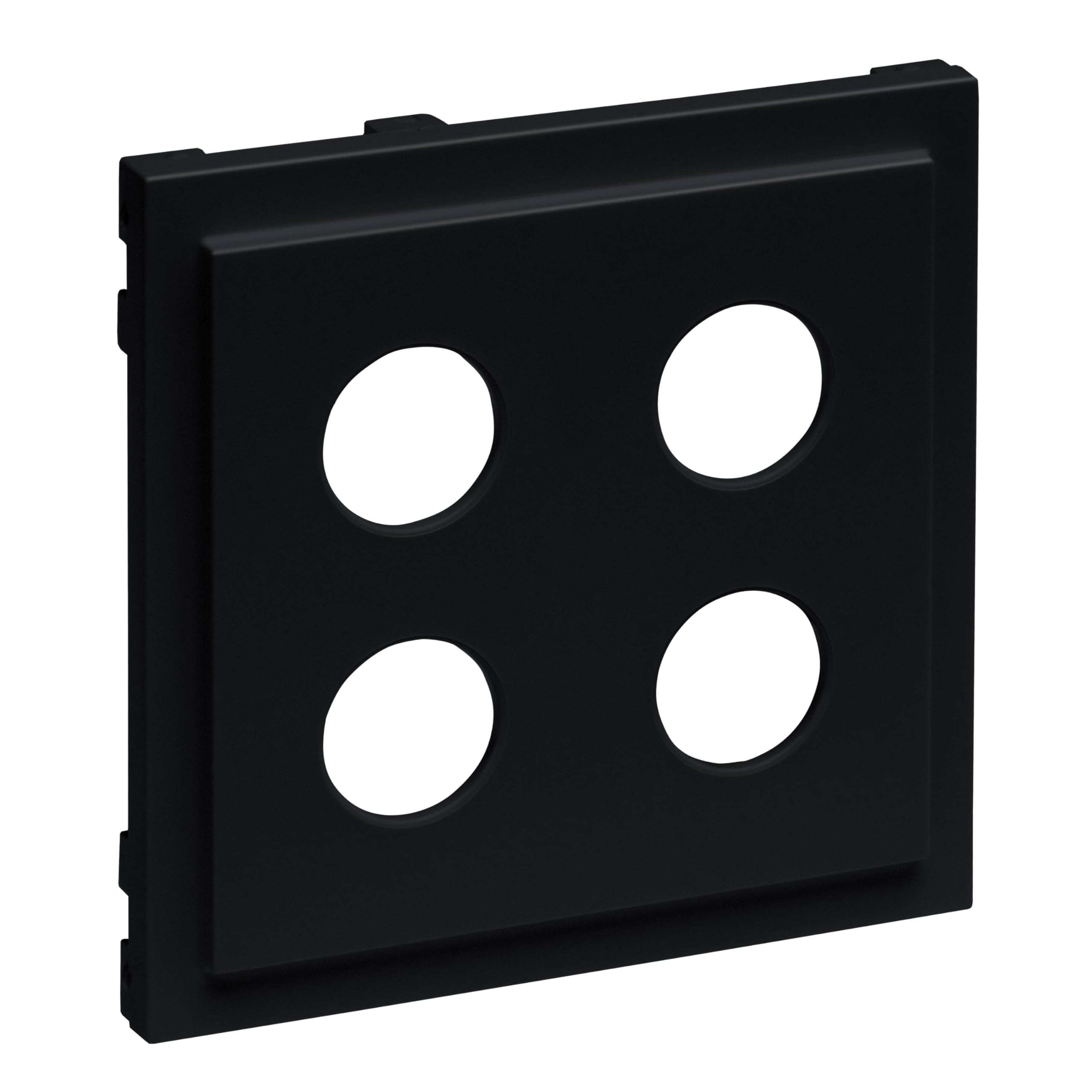 LEGRAND, Seano 765379 Cover for Speaker Junction Box 2-Way 4 mm Sockets Black Lacquered
