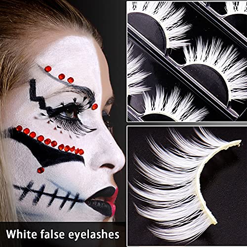 Ysimee 3 paia di ciglia finte bianche trucco