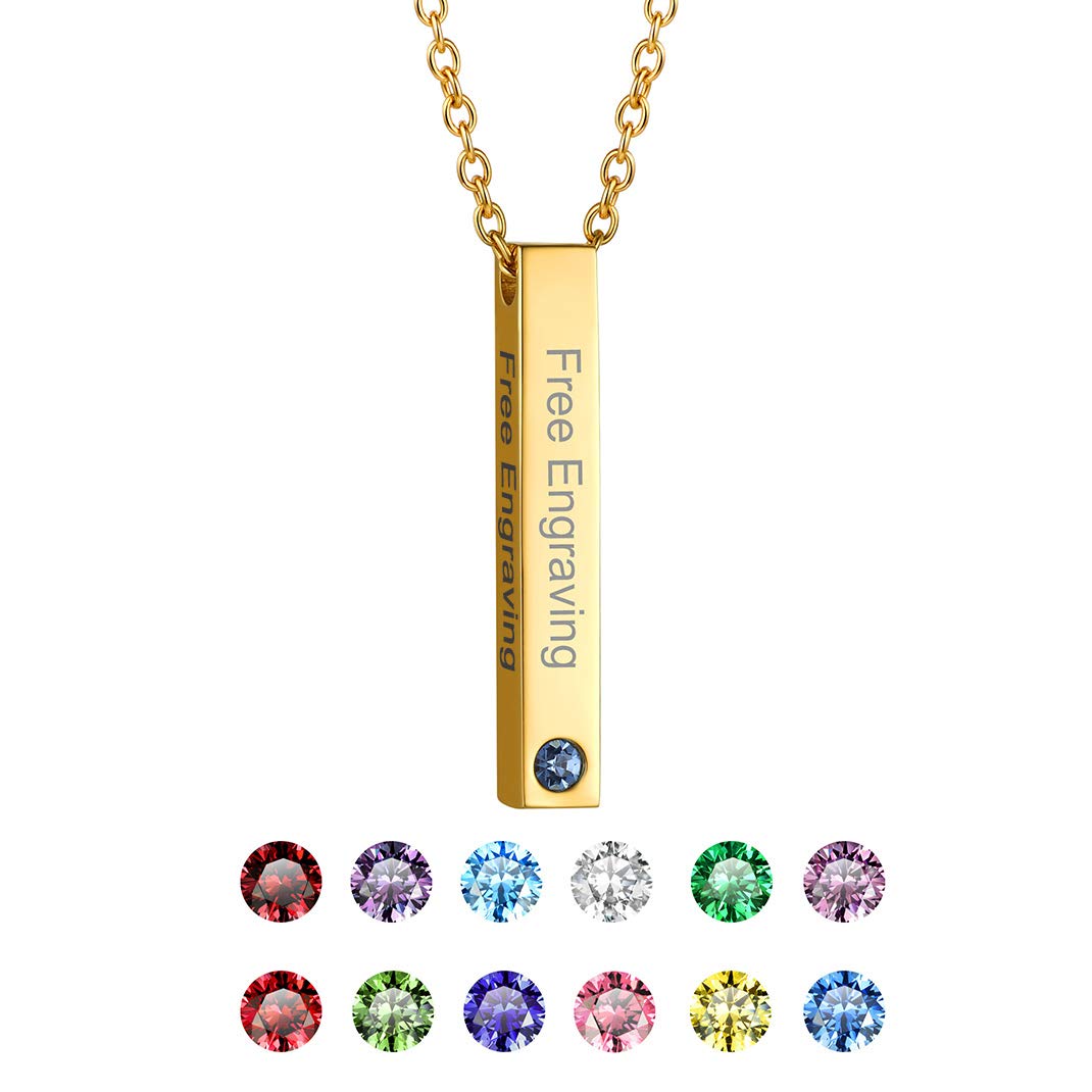 Men's Personalised Necklace Gold Vnox Customized Name Cross