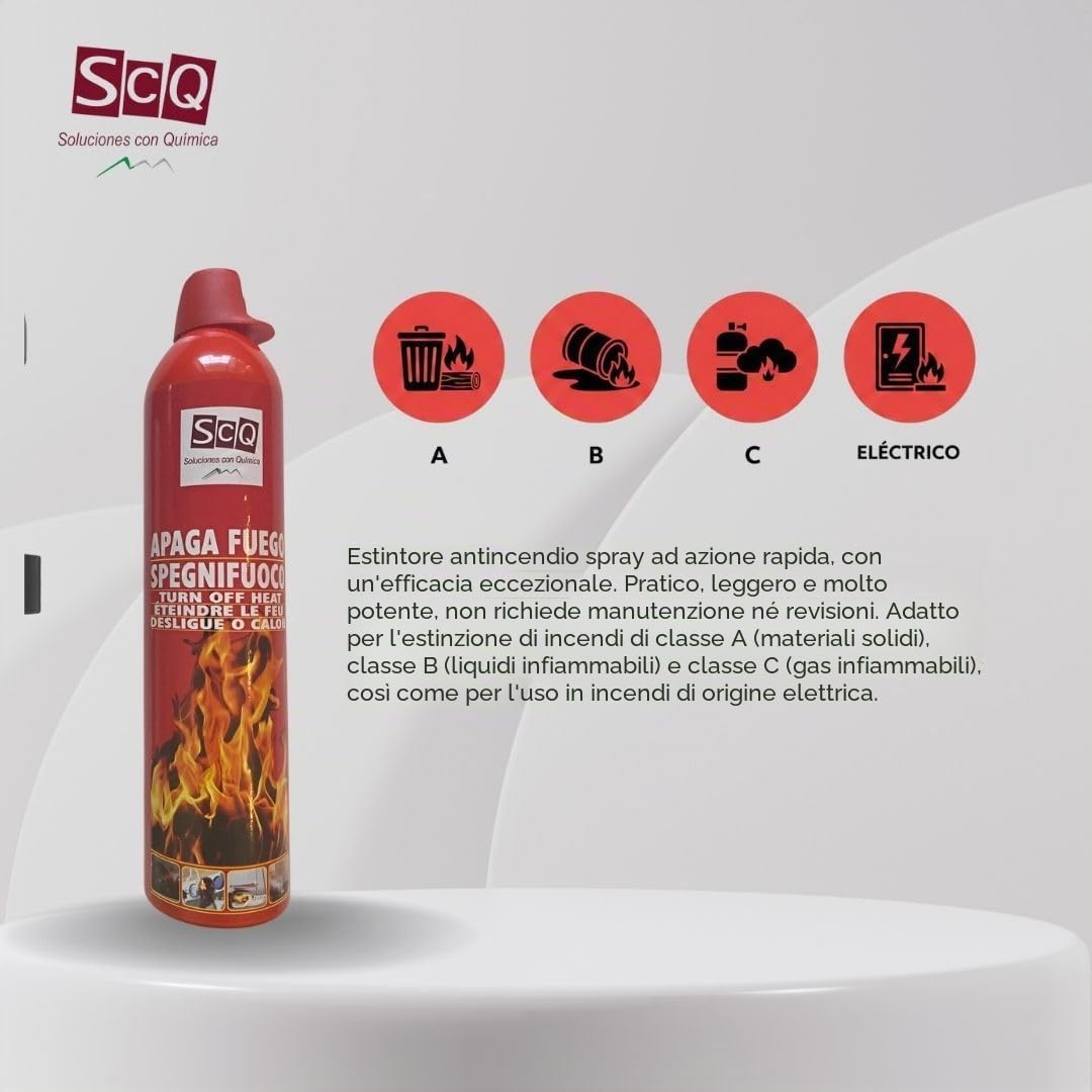 Mini estintore I estintore spray per casa auto spegne fuochi mini estintore per cucina campeggio camper casa spray estintore protezione antincendio ovunque I 2x500ml con supporto