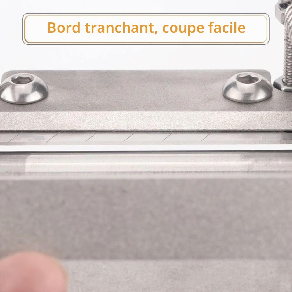 Machine à effiler manuelle,Machine de Pelle en Cuir Bricolage,Manuel en Cuir Skiver Pelle Machine de Peau,Avec 3 vis de fixation,10 lames remplaçables et 2 clés hexagonales Pour cuir tanné