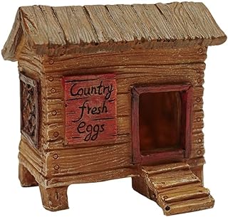 My Pet Elephant Treasure Gurus Mini Chicken Coop Outdoor Yard Accessory Dollhouse Decor Fairy Garden Ornament