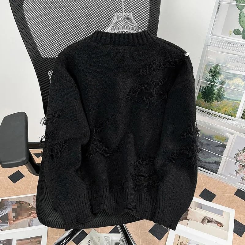 Men's Harajuku Sweater Vintage Oversized Pullover Knitwear Streetwear Hip Hop Pullovers4
