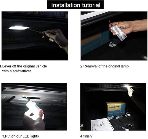 Miniatura 6 de NSLUMO Luz LED para compartimiento de equipaje para Porsche 986 987 Box-ster Cayman 911 997 996 964 6000K 18-SMD blanco reemplazo de bombilla