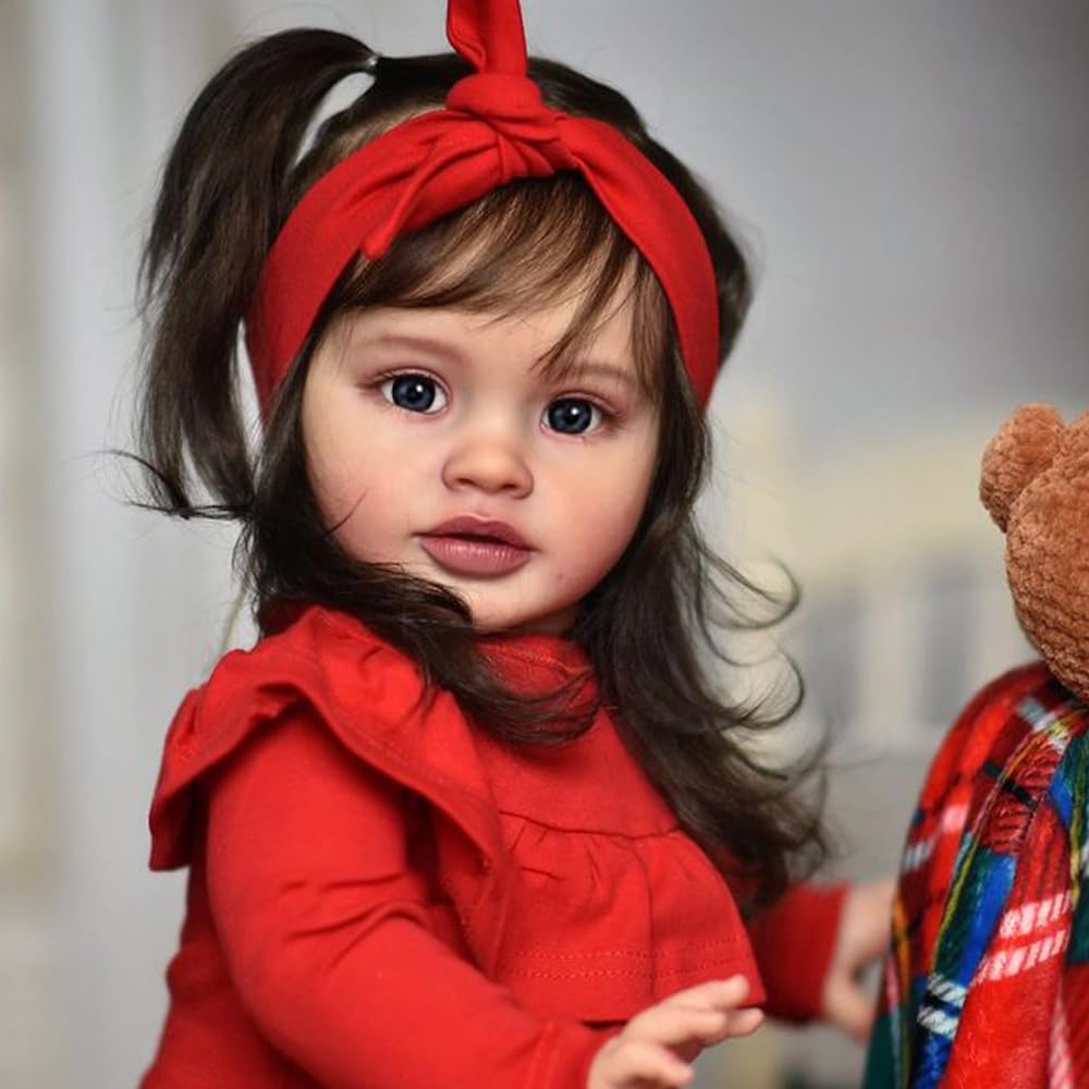 Duży rozmiar realistyczna lalka Reborn maluch dziewczyna Pippa 66 cm Reborn Baby Dolls miękka tkanina ciało naprawdę wyglądające realistyczne lalki dla maluchów prawdziwe życie lalka bobas dla