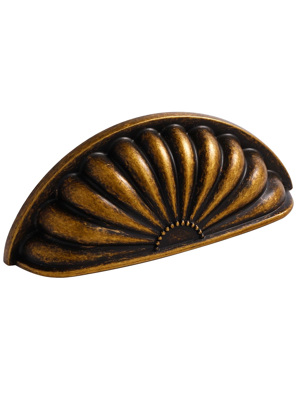 JIASENBAO Antique Brass Cabinet Cup Pulls 3" Hole Center 10 Pack Vintage Drawer Pulls Kitchen Hardware Cabinet Handles Dresser Handles Knobs