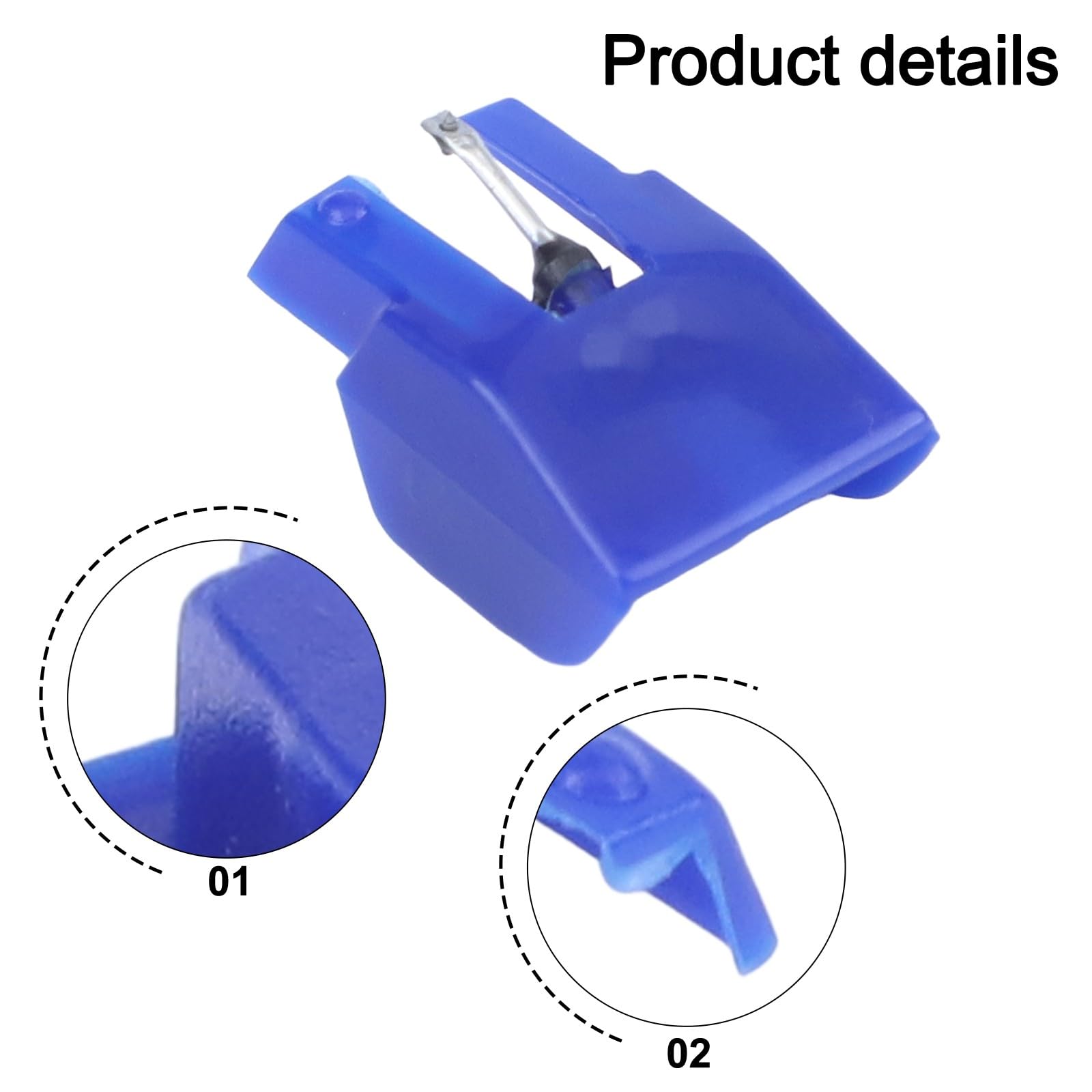 Lápiz capacitivo de repuesto, aguja giratoria, cartucho de fonógrafo para Audio-Technica AT12, ATS12E, ATS10, AT11, PRO12E, azul