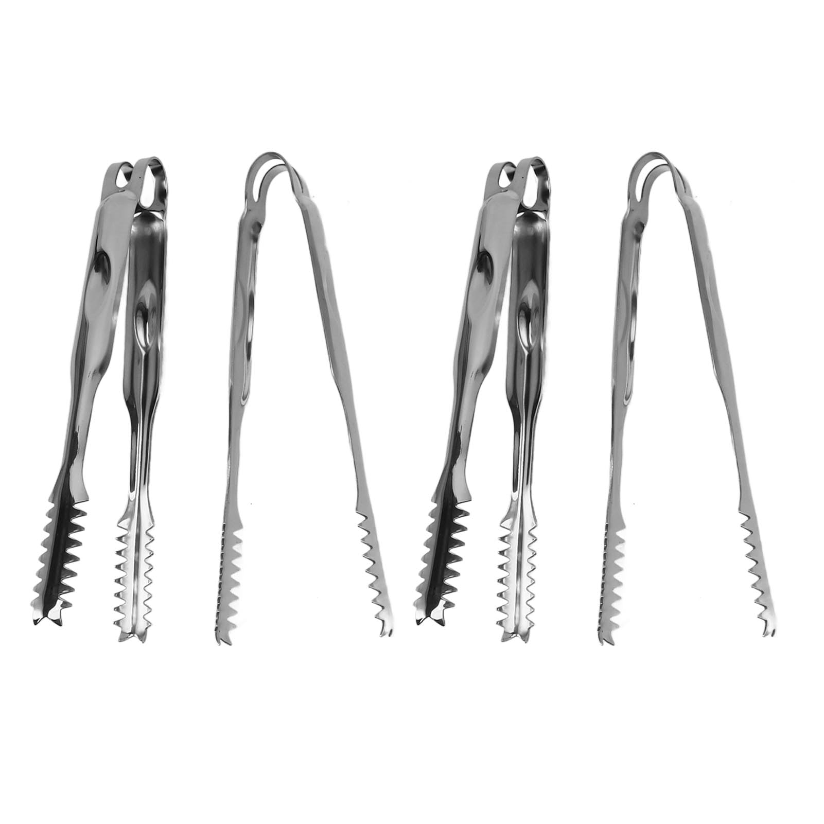 Pinzas para Hielo de Acero Inoxidable 17,6 cm, Pinzas Multiusos para Cocina, Parrilla y Barbacoa, Resistentes al Óxido
