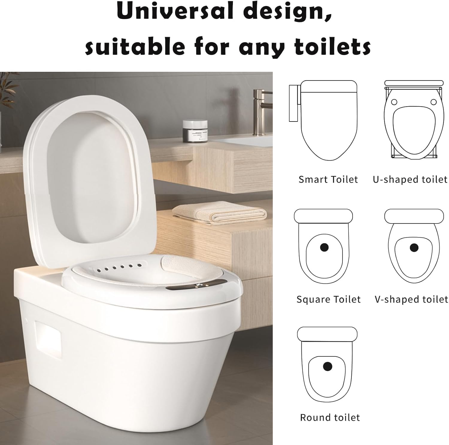 Sitz - Baño para hemorroides y cuidado posparto, bañera eléctrica para inodoro, cómodo alivio de baño para hombres y mujeres, kit completo posparto