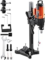 VEVOR 10in Wet Diamond Core Drill Rig with Stand Wheels, 2500W 750RPM Motor, 1-1/4" Thread for Concrete Brick Stone Drilling