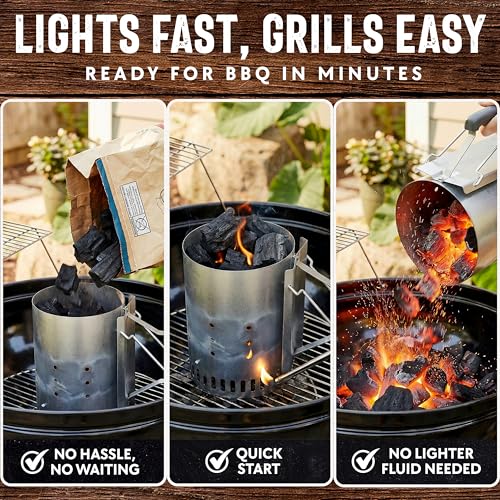 Image of 20 LB. All Natural Hardwood Lump Charcoal by Mr. Bar-B-Q - Premium Natural Charcoal for Grilling, BBQ, Smoking, Kamado & Kettle Grills - Burns Hotter & Longer - Smoky Flavor, Low Ash & Easy to Light