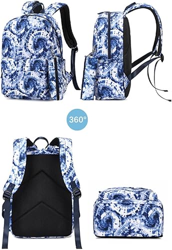 Miniatura 4 de Mochila infantil para niÃ±as, ligera, con bolsa de almuerzo, mochila escolar para estudiantes de primaria, 01-azul