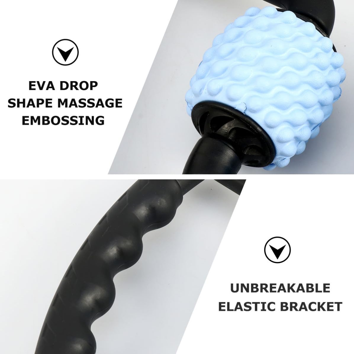Veemoon Rullo di Massaggio Portatile per Gambe in Pp Supporto Elastico e Larghezza Regolabile, Massaggiatore Roller per Rilassare i Muscoli e Alleviare Dolori