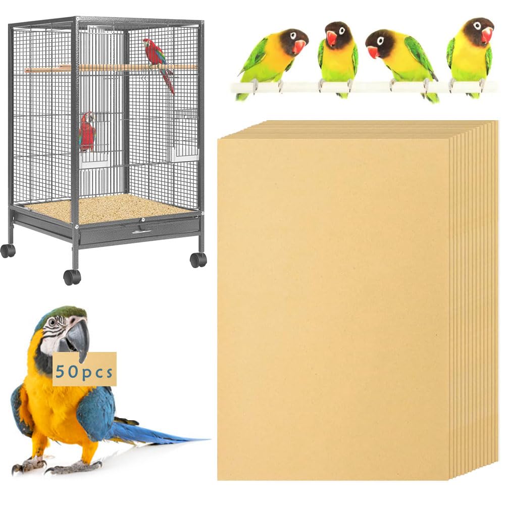 Picture of Bird Cage Accessories Fabbay 100 Pcs Gravel Paper For Bird Cage Gravel ...