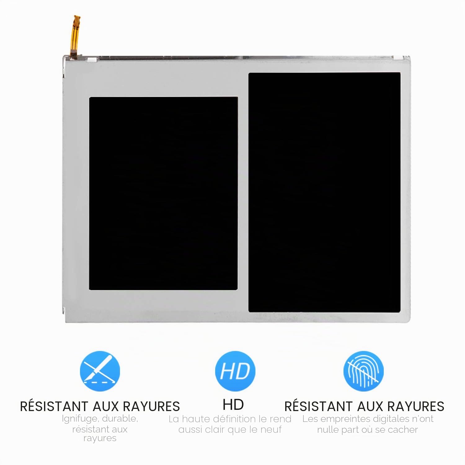 LADYSON Écran de rechange pour Nintendo 2DS 2 DS LCD Kit de réparation avec outils de réparation (numériseur d'écran tactile non inclus)