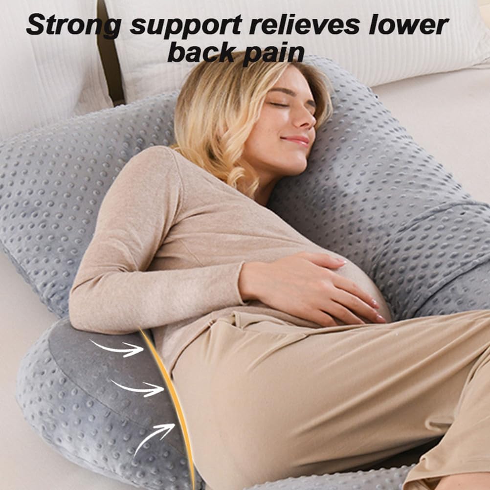 Pregnancy Pillow, G Shaped Full Body Pillow, Nursing, Support and Maternity Pillows for Pregnant Women Comfortable Full Body Pregnancy Pillows with Removable Cover,Gray