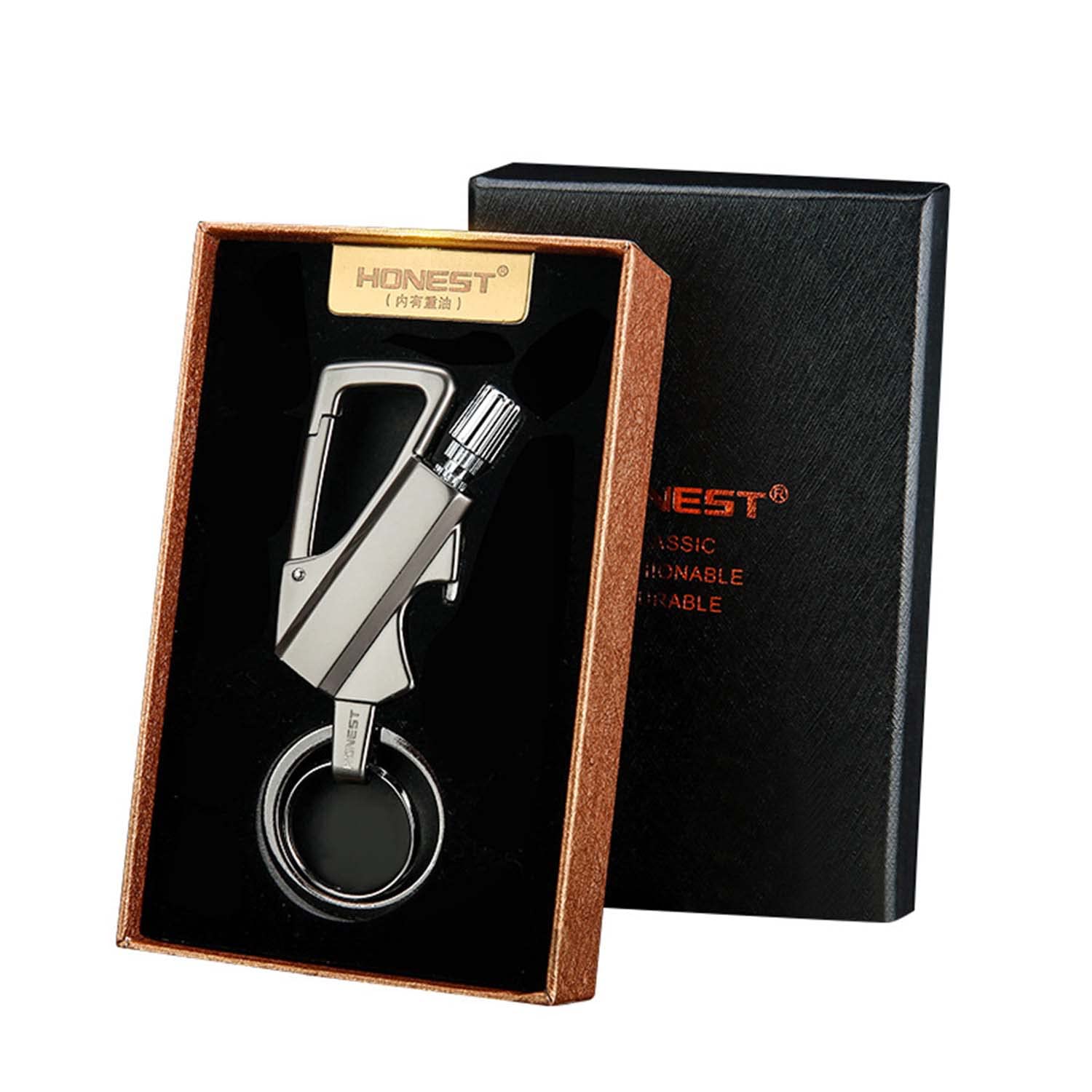 Paquet de 2 Match Permanent Porte-clés avec Ouvre-Bouteille Réutilisable Urgence Étanche Kit de Bâton D'attaquant, Idée Cadeau