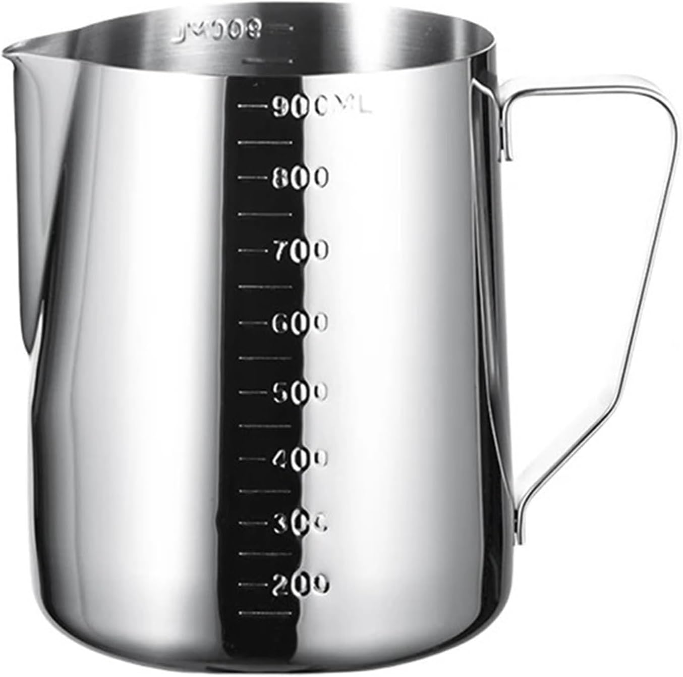 350/600/900ml Coffee Milk Frothing Pitcher Jug Stainless Steel Espresso Cup With Scale For Latte Art(900ML)