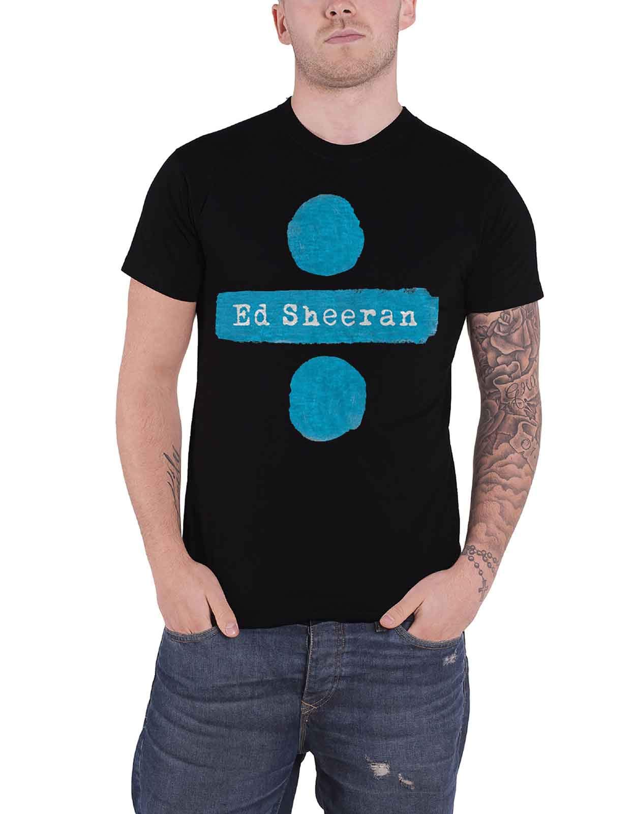 Ed Sheeran Men's Black T Shirt Divide Logo Official L