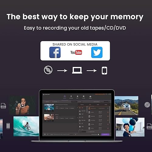 Miniatura 6 de Tarjeta de captura de video USB para VHSHDMIAVRCA, convertidor de video analógico a digital, convertidor VHS a digitalUSBRCA, compatible con