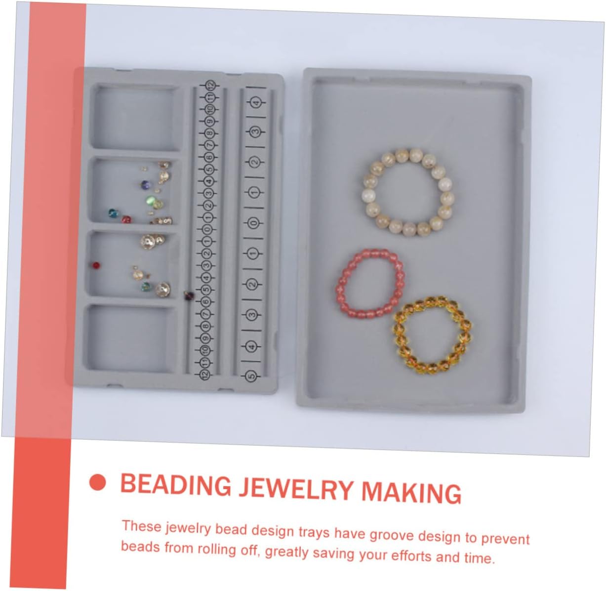 Ipetboom Bead Design Board for Jewelry Making Lightweight Beading Tray for Necklaces Bracelets Crafts Convenient Tool for Stringing Beads Organizing Designs