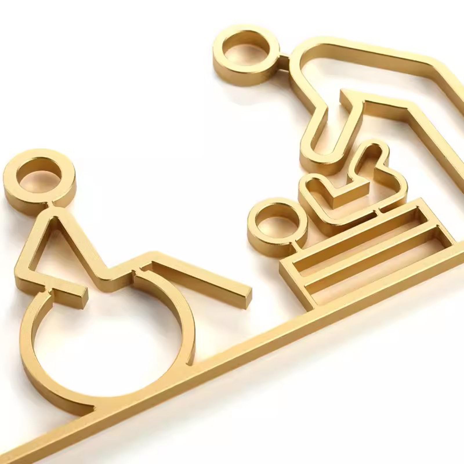 Badezimmer Kennzeichen, Wandbehang, geschäftliches Badezimmer-Türschild, Toilettenschild – einfach zu installieren, 41,9 x 16,5 cm(A)