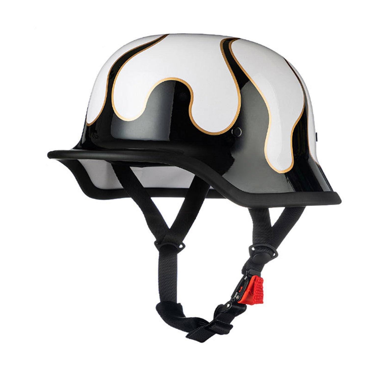Casque moto bols vintage homologué ECE noir mat pour scooter et mobylette taille L