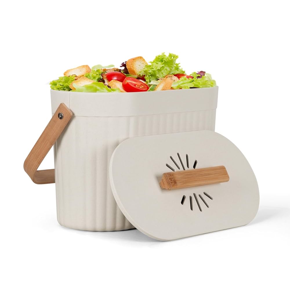 Amazon.com : Odorless Counter Top Compost Bucket with Lid