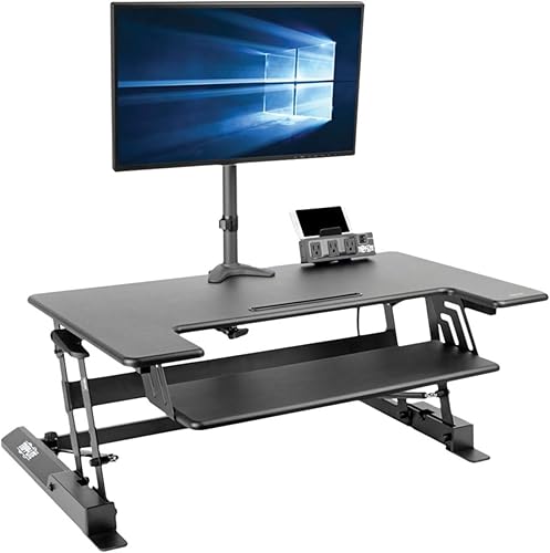 Miniatura 2 de Tripp Lite WorkWise - Estación de trabajo de escritorio de altura ajustable, plataforma de monitor de 36 x 22 pulgadas (WWSSD3622)