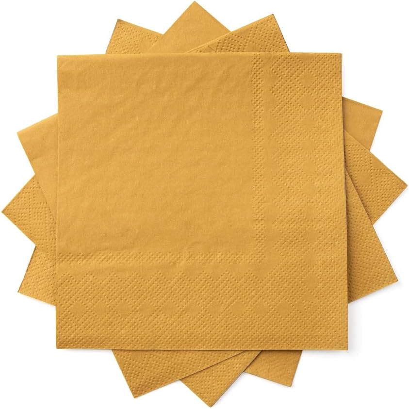 Paquete de 100 servilletas de cóctel desechables de papel, servilletas de cóctel de cena, para bar, cafetería, restaurante, Navidad, cumpleaños,