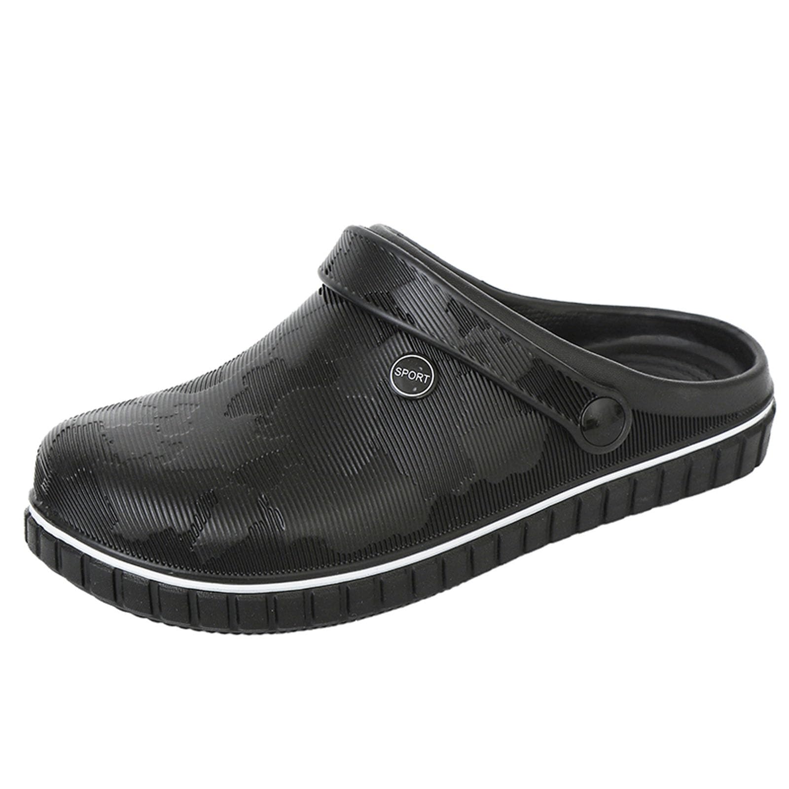 Mens Clogs Mules Slip on Garden Work Nurse Water Shoes for Men Non Slip Waterproof Closed Toe Clogs Sandals for Kitchen Office Beach Fishing