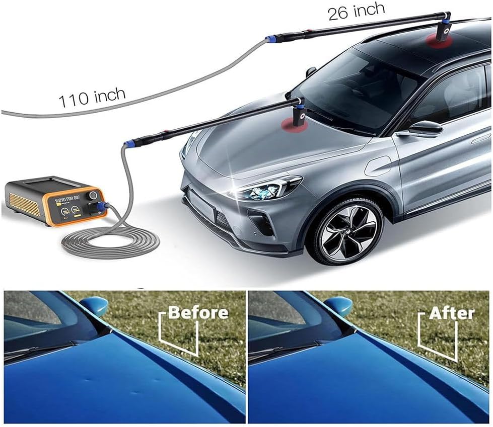 Professional Auto Body Paintless Dent Repair Tool Kit, Magnetic Induction Car Dent Remover, Efficient Sheet Metal Repair for Quick Fixes, Easy DIY Dent Removal