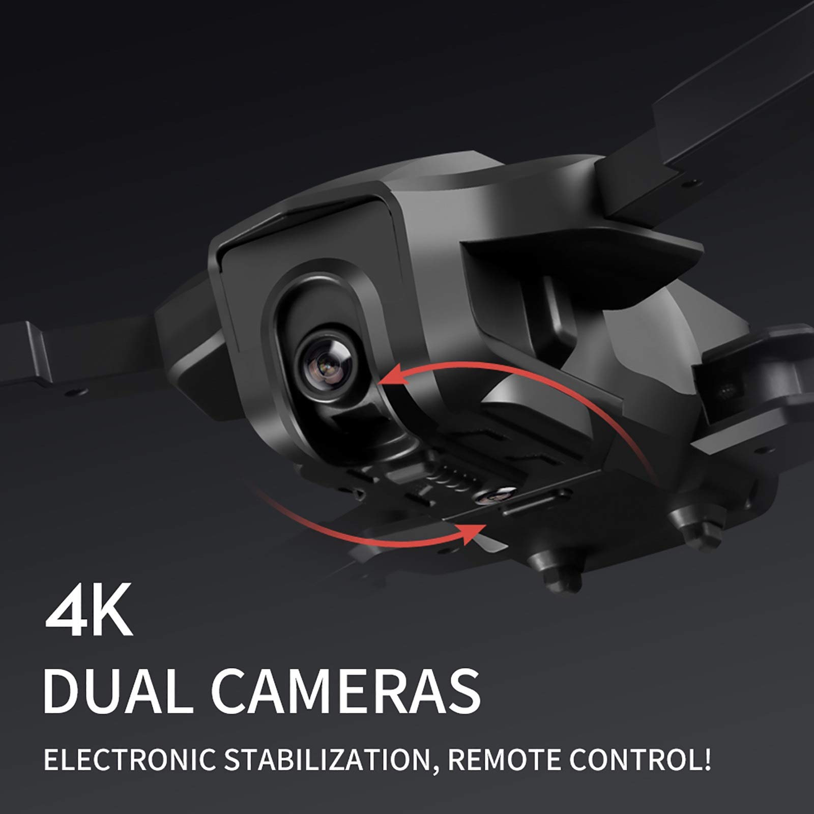 GPS 4k drony z podwójną kamerą dla dorosłych, silnik bezszczotkowy 7-stopniowy wiatroszczelny, 5G FPV Live Video RC Quadcopter, elektroniczny przeciwwstrząsowy, czas lotu 30 minut