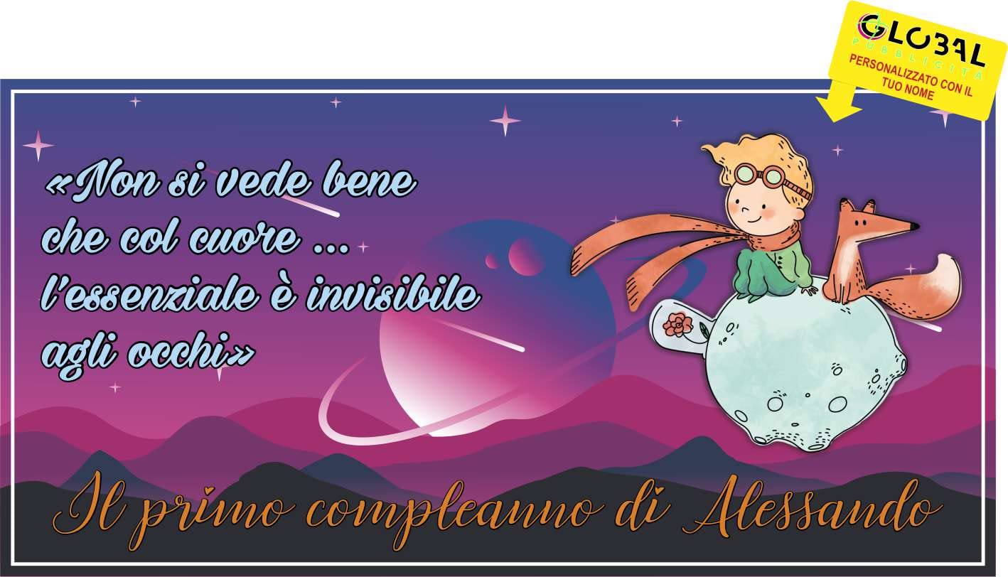 Vestin BANNER STRISCIONE COMPLEANNO CON NOME PERSONALIZZATO - TRILLY - BANNER PVC ANCHE DA ESTERNO GARANZIA 5 ANNI (100x50 cm