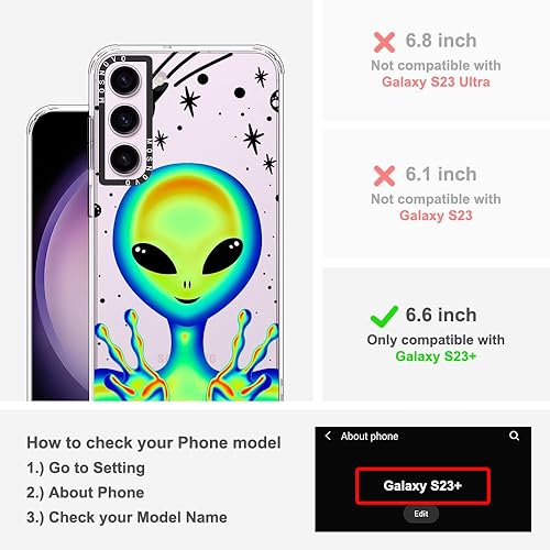 Miniatura 2 de MOSNOVO Funda para celular Samsung Galaxy S23 Plus, con protección Buffertech contra caídas de grado militar (6.6 pies), no se descascara, de TPU