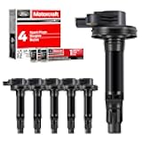 6Pcs Ignition Coil Pack & 6Pcs Motorcraft Platinum Spark Plug SP520 Compatible with Ford Flex Fusion Lincoln MKS MKZ 3.7 3.5 V6 Replacement for UF553 SP589