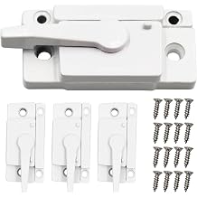 4 Pack Sliding Window Sash Locks Cam Action Window Locks Window Latches Replacement for Vertical and Horizontal Sliding Windows White