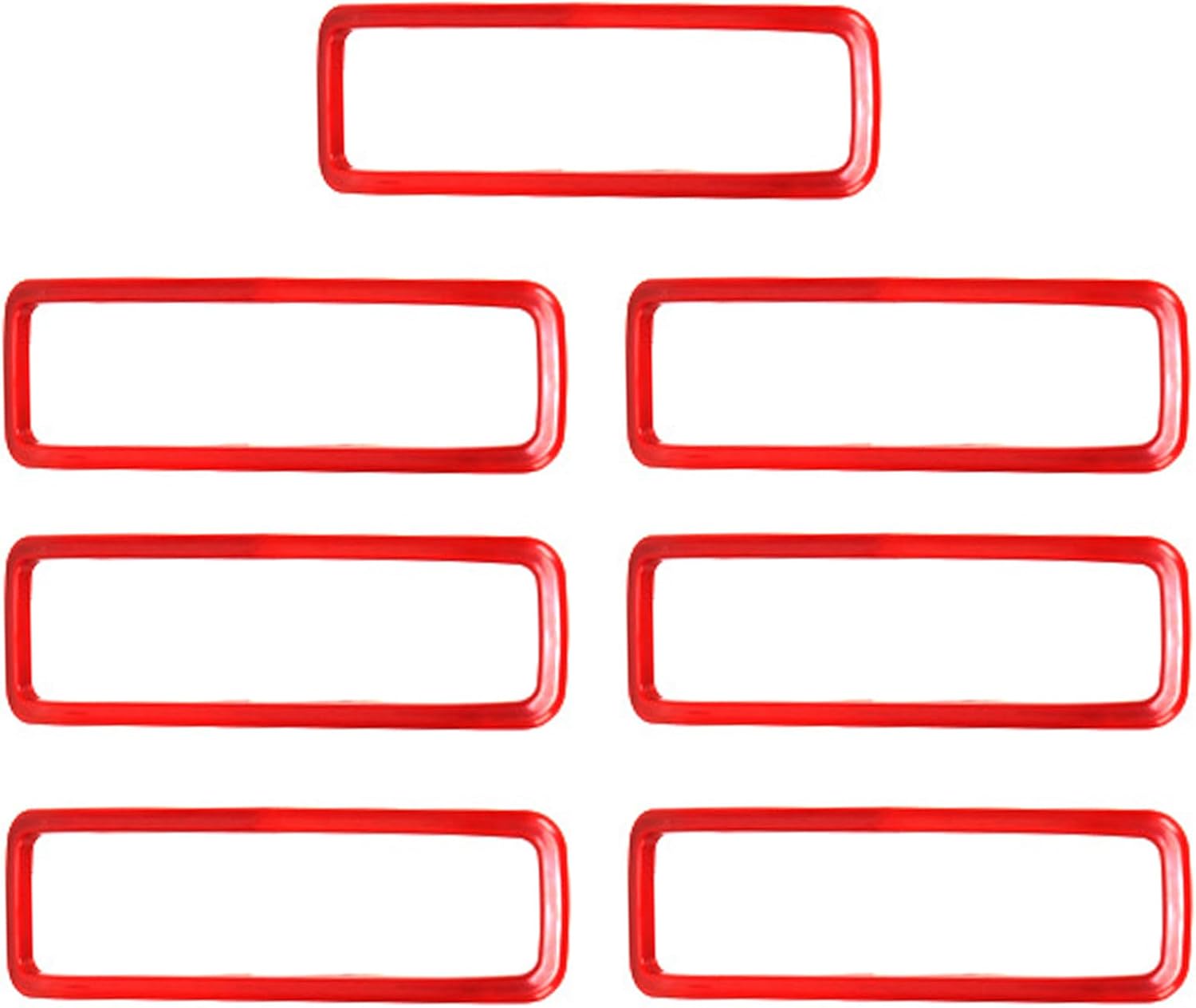 UOIENRT Hood Vents Cover Trim Red Replacement for Jeep Wrangler JL JLU Gladiator JT 2018-2024 Hood Vent Covers Cowl Panel Vent Cover Trim Exterior Accessories (7 Pcs)