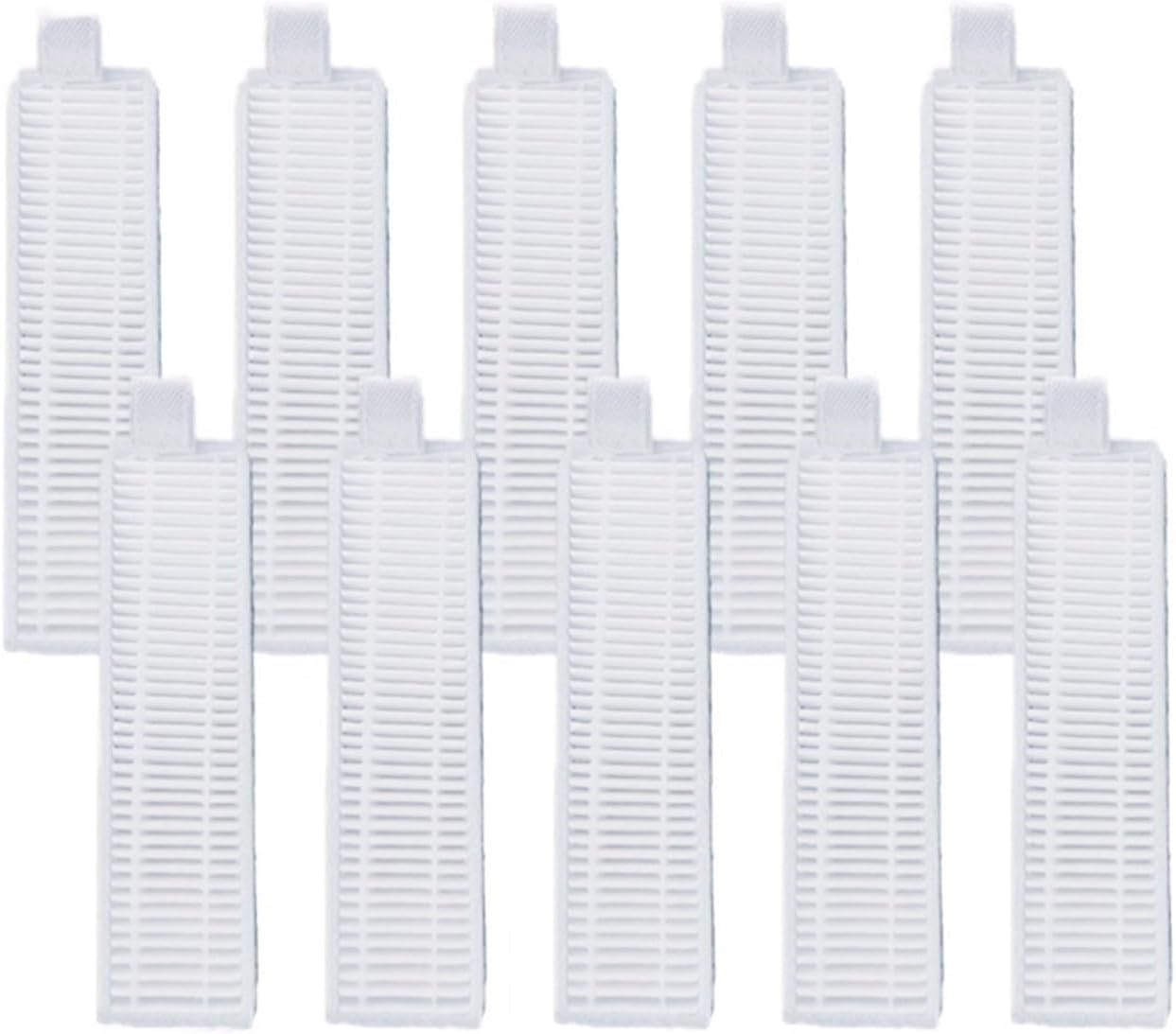 Spare HEPA Filter, Side Brush, Compatible for Rowenta Tefal Explorer X-Plorer Serie 60 RG7447 RG7455, Robot Vacuum Cleaner Replacement Part(10 Filters)