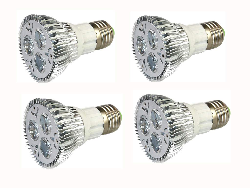 EdearkarPAR20 3W LED Light Bulb Spotlight(4 Pack)-E26/E27 Base 30W Warm White Bulb 110V-130V 3000K 300LM Light Bulb for Work,School,Stage