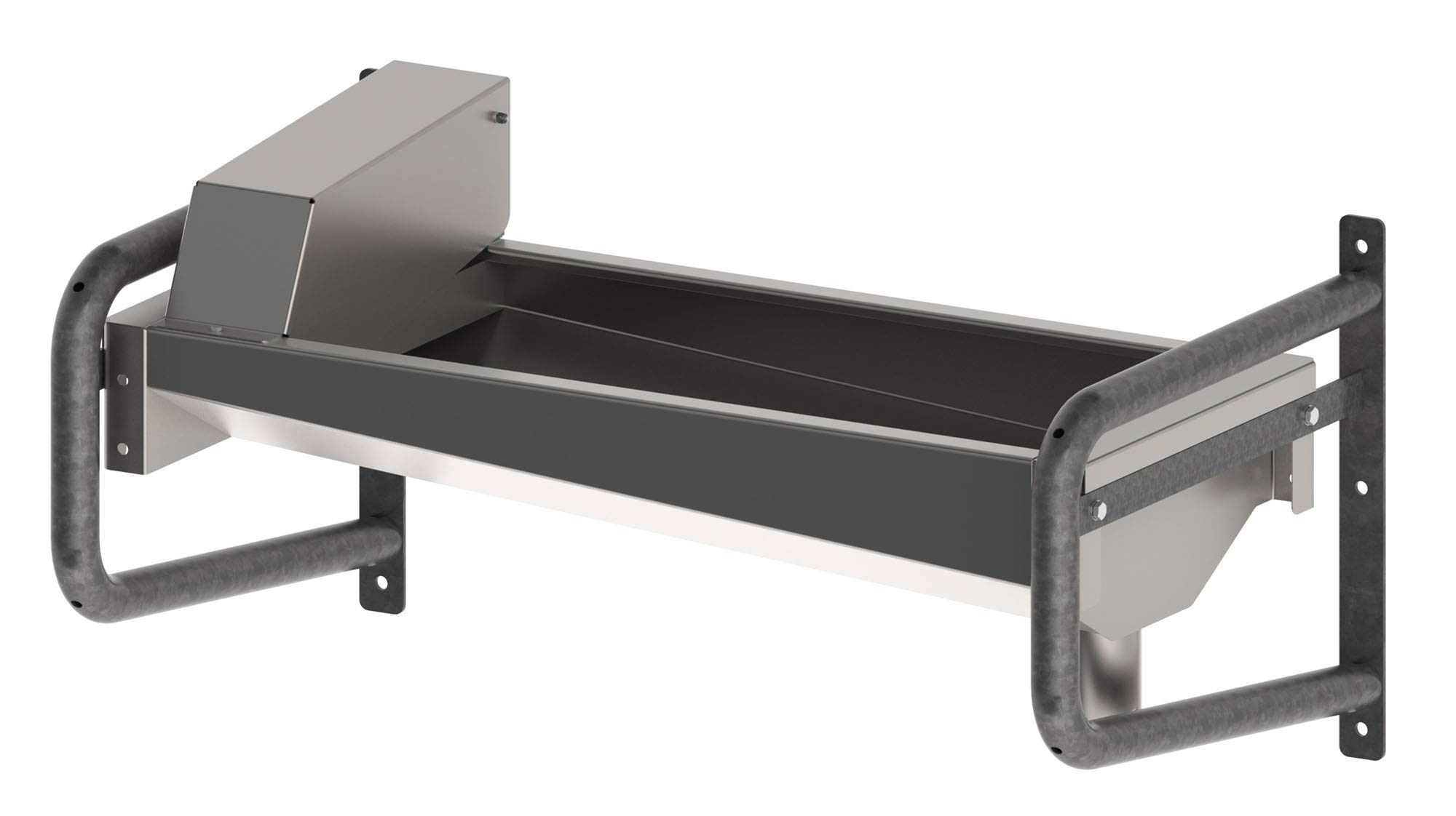 Kerbl Bebedero de Acero Inoxidable 100 cm con Base